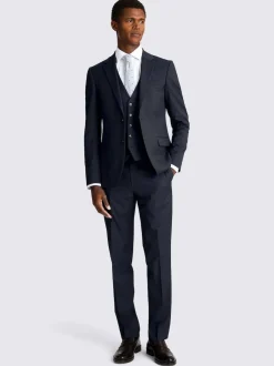MOSS Slim Regular Fit Stretch Suit Jacket Ink New