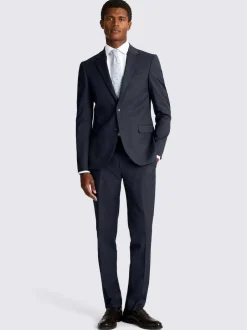 MOSS Slim Regular Fit Stretch Suit Jacket Ink New