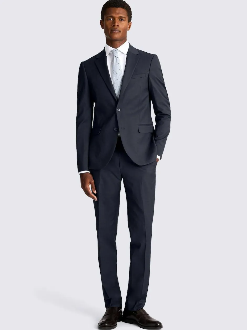 MOSS Slim Regular Fit Stretch Suit Jacket Ink New
