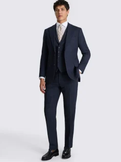 MOSS Tailored Herringbone Suit Jacket Ink Clearance