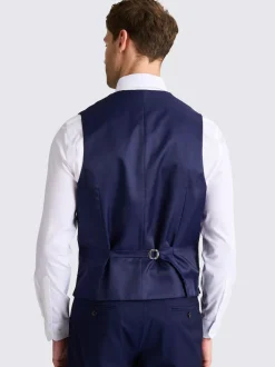 MOSS Tailored Regular Fit Stretch Suit Waistcoat Ink Discount