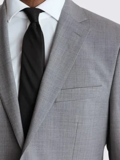 MOSS Light Grey Marl Tailored Performance Suit Jacket Clearance