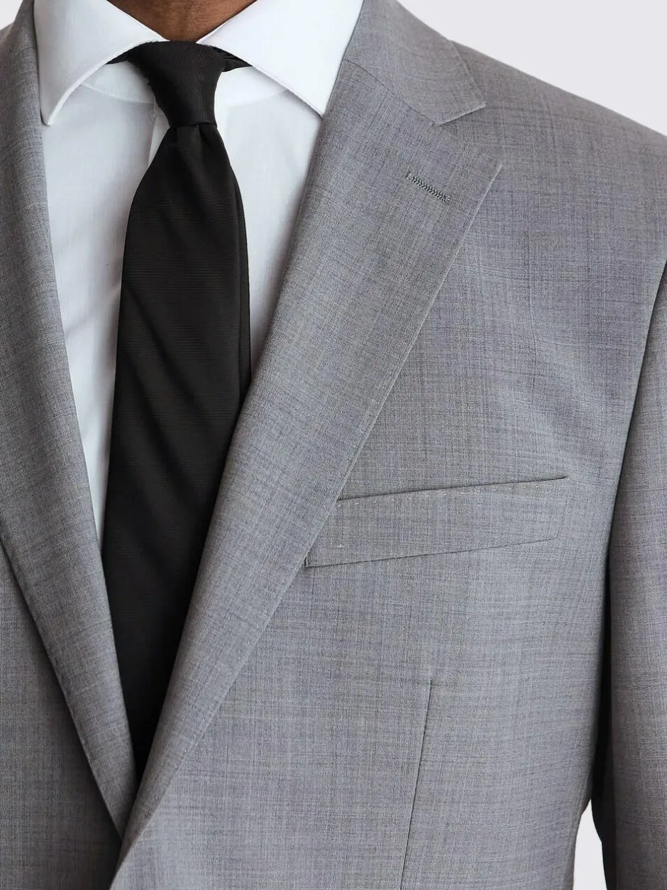 MOSS Light Grey Marl Tailored Performance Suit Jacket Clearance