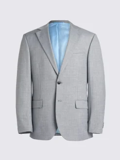 MOSS Regular Fit Stretch Suit Jacket Light Grey Hot