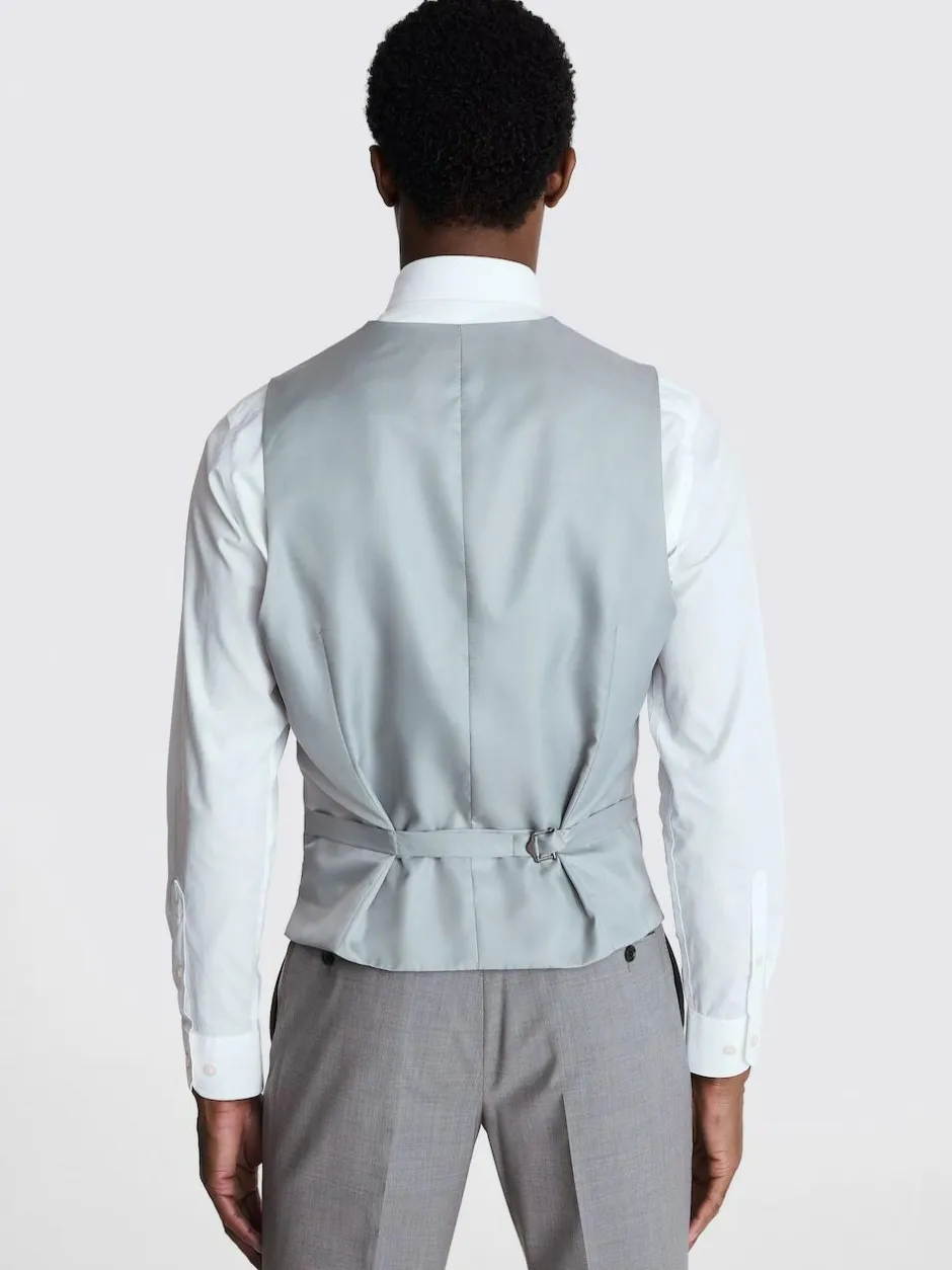 MOSS Light Grey Tailored Performance Suit Waistcoat