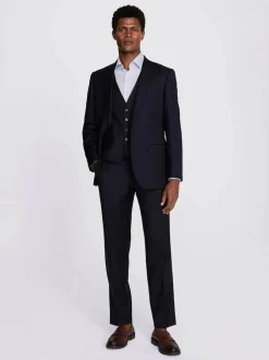 MOSS Regular Twill Suit Jacket Navy New