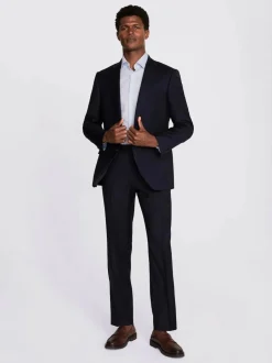 MOSS Regular Twill Suit Jacket Navy New