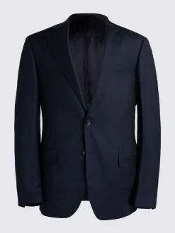 MOSS Regular Twill Suit Jacket Navy New