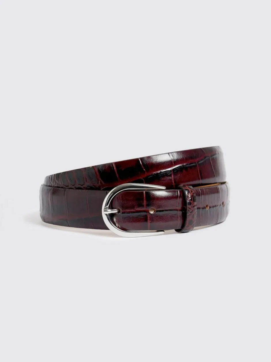 MOSS Red Italian Croc Belt Clearance