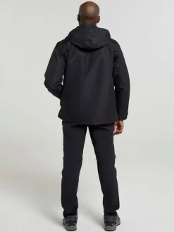 Mountain Warehouse Black Mens Fell 3-In-1 Water Resistant Jacket