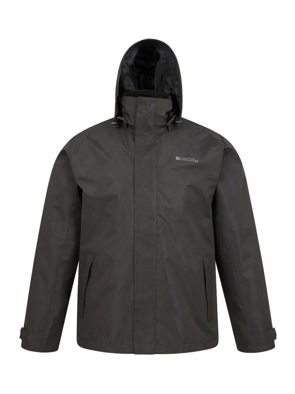 Mountain Warehouse Black Mens Fell 3-In-1 Water Resistant Jacket