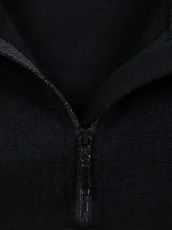 Mountain Warehouse Black Womens Merino Zip Neck Thermal Top Outlet