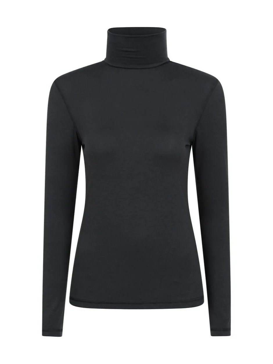 Mountain Warehouse Black Keep The Heat Womens Roll Neck Thermals Sale