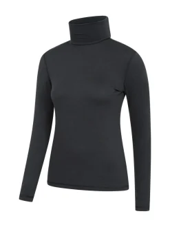 Mountain Warehouse Black Keep The Heat Womens Roll Neck Thermals Sale
