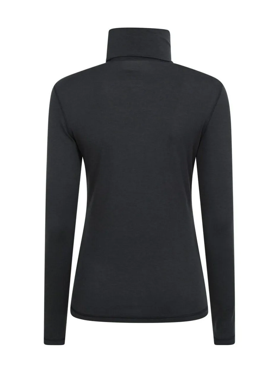 Mountain Warehouse Black Keep The Heat Womens Roll Neck Thermals Sale