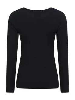 Mountain Warehouse Black Carmel Seamless Ribbed Thermal Top Best