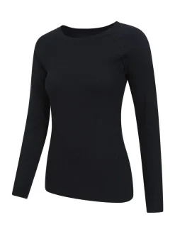 Mountain Warehouse Black Carmel Seamless Ribbed Thermal Top Best