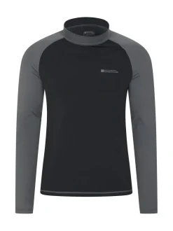 Mountain Warehouse Black Mens Long Sleeve Rash Vest Best