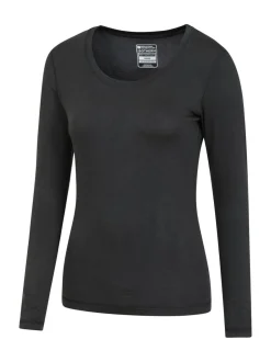 Mountain Warehouse Black Womens Keep The Heat Thermal Top and Pants Set