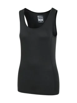 Mountain Warehouse Black Keep The Heat Womens IsoTherm Thermal Vest Top Outlet