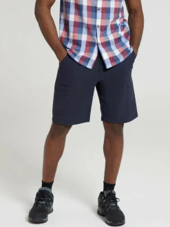 Mountain Warehouse Blue Mens Trek Walking Shorts New