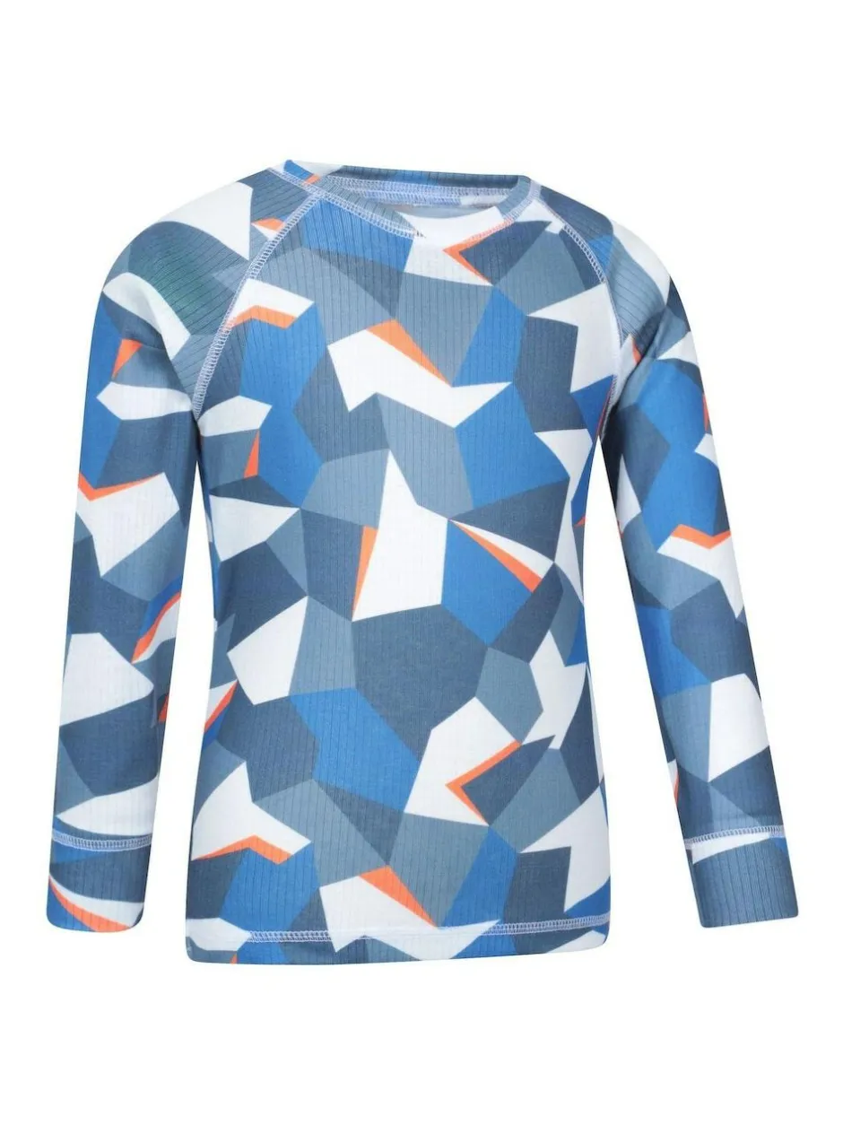Mountain Warehouse Blue Talus Printed Baselayer-Top & Pants Set Sale