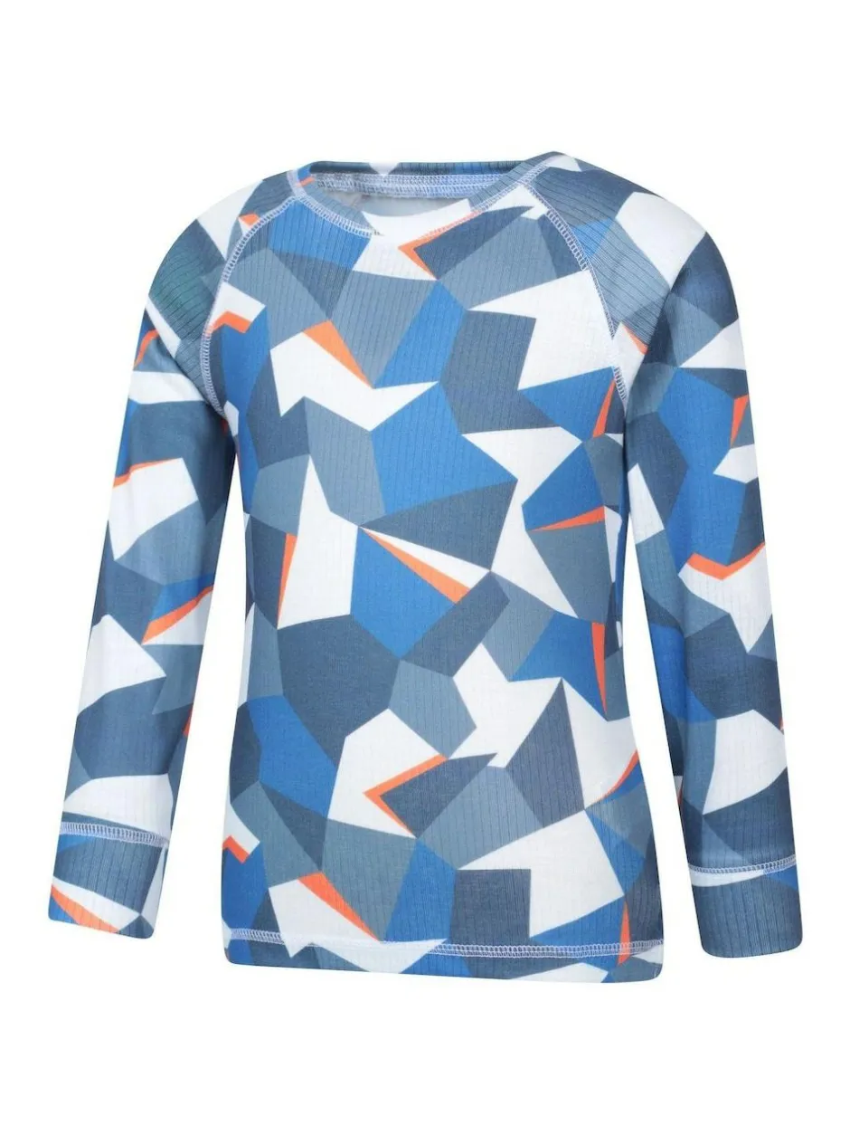 Mountain Warehouse Blue Talus Printed Baselayer-Top & Pants Set Sale