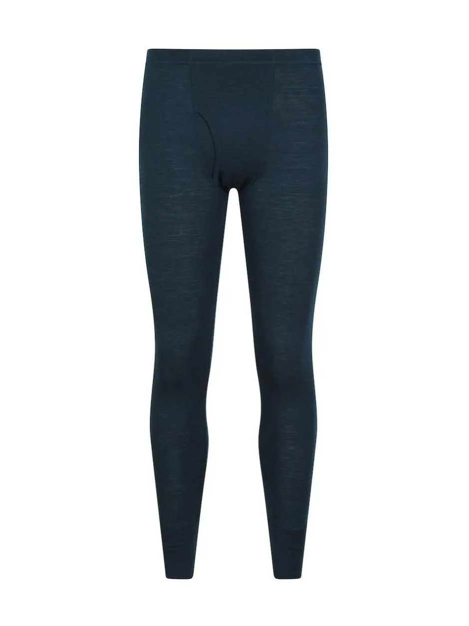 Mountain Warehouse Dark Black Mens Merino II Thermal Baselayer Joggers Clearance