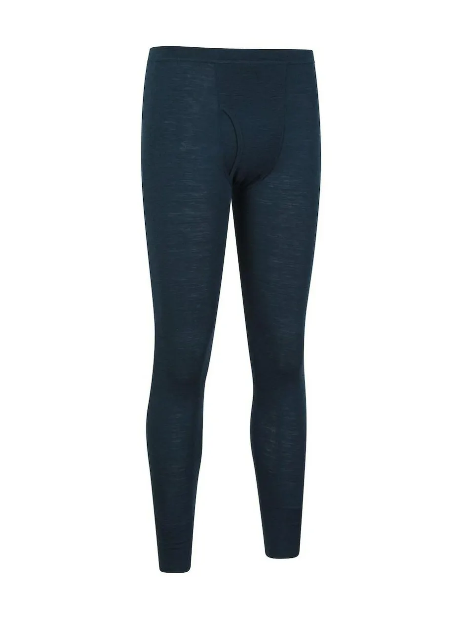 Mountain Warehouse Dark Black Mens Merino II Thermal Baselayer Joggers Clearance