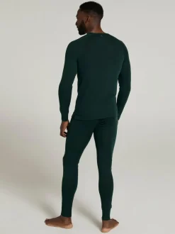 Mountain Warehouse Merino Mens Round Neck Thermal Top Green New