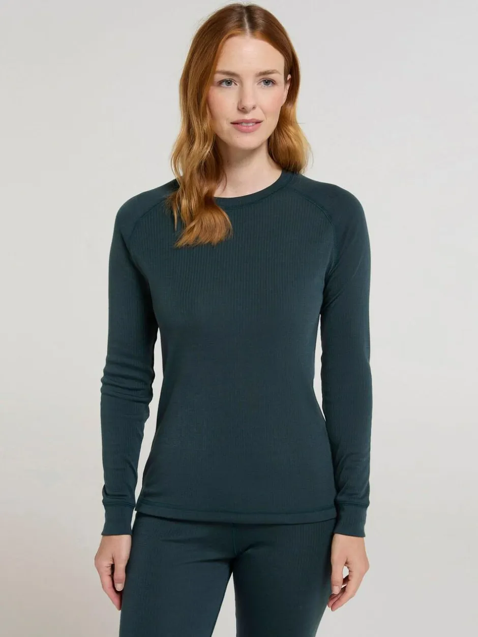 Mountain Warehouse Talus Womens Round Neck Thermal Top Green Sale