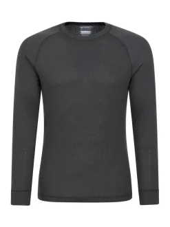 Mountain Warehouse Talus Mens Thermal Tops 2 Pack Grey Clearance