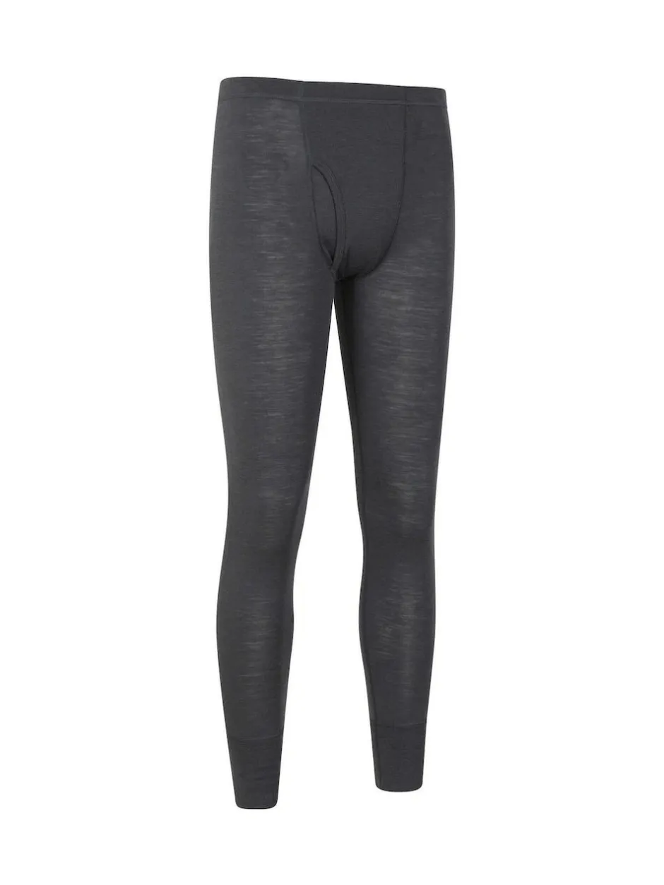 Mountain Warehouse Light Black Mens Merino II Thermal Baselayer Joggers Clearance
