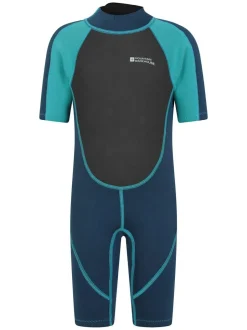 Mountain Warehouse Kids Shorty 2.5/2mm Wetsuit Mid Blue Denim Discount