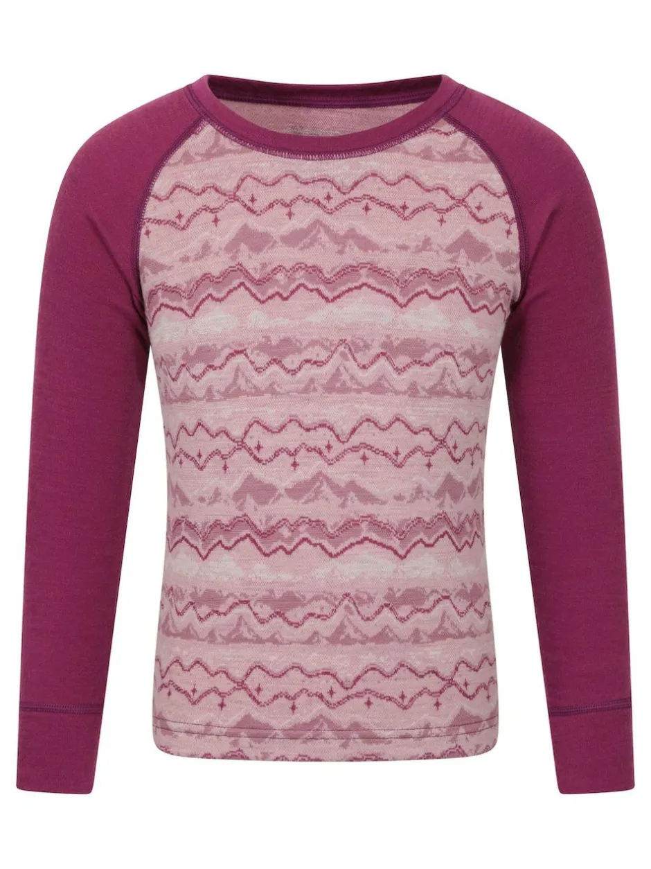 Mountain Warehouse Jacquard Merino Base Layer Set Pink Sale