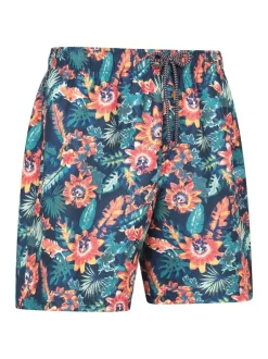 Mountain Warehouse Pink Mens Aruba Printed Quick Drying Swimshorts with UV Max Protection Outlet