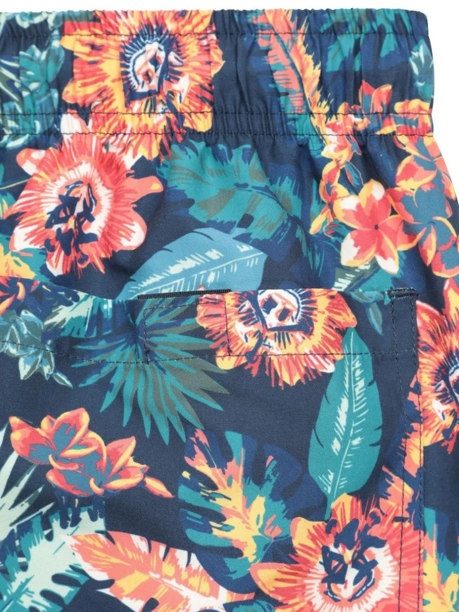 Mountain Warehouse Pink Mens Aruba Printed Quick Drying Swimshorts with UV Max Protection Outlet