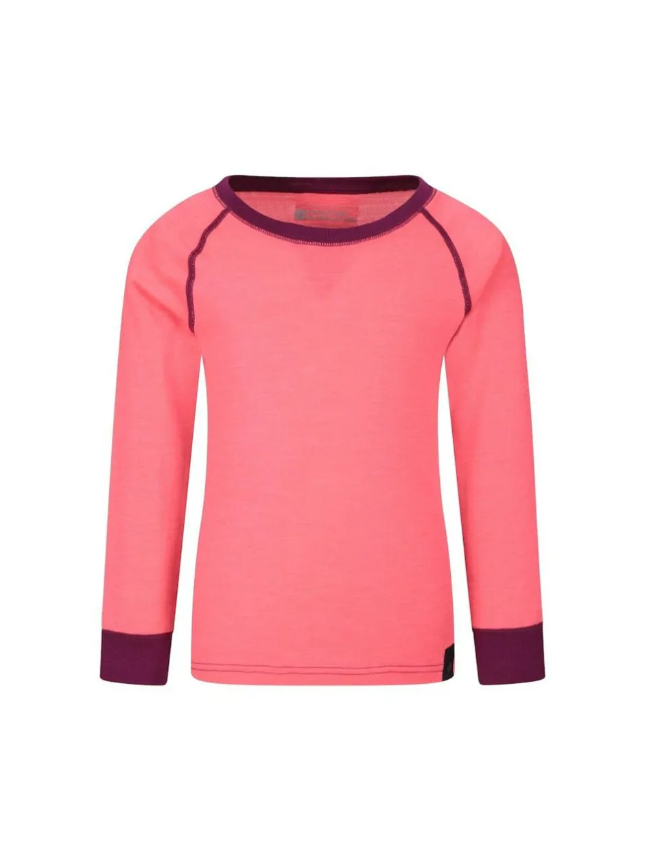 Mountain Warehouse Merino II Round Neck Baselayer Top Pink Best