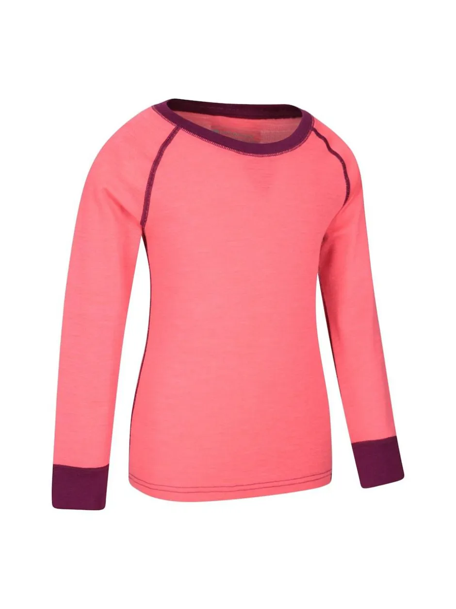 Mountain Warehouse Merino II Round Neck Baselayer Top Pink Best