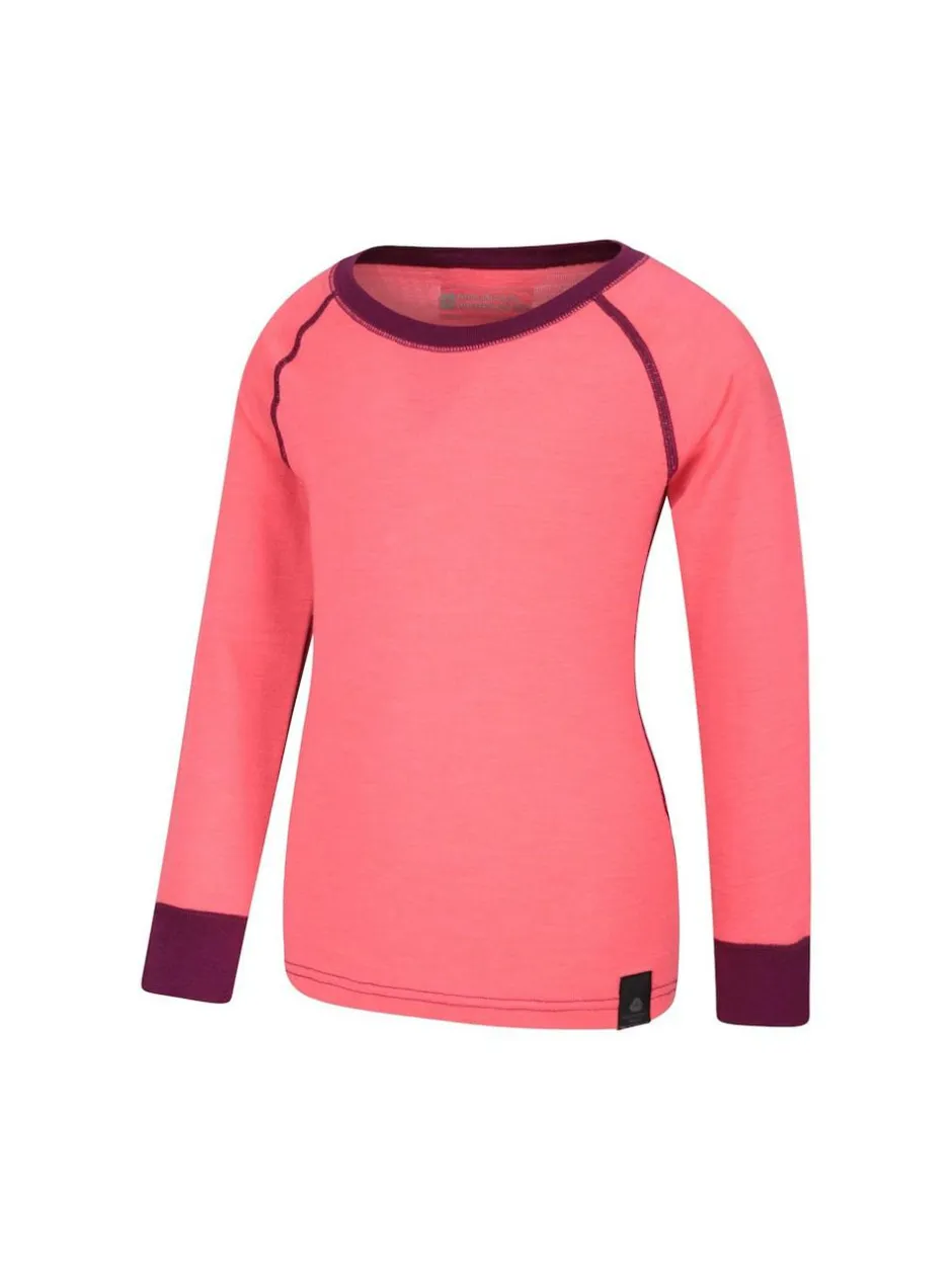 Mountain Warehouse Merino II Round Neck Baselayer Top Pink Best