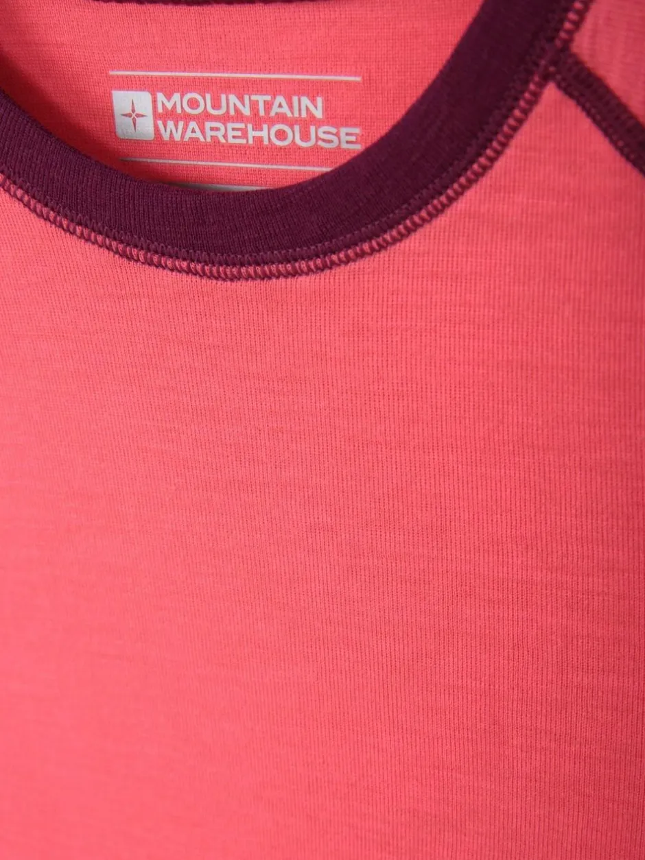 Mountain Warehouse Merino II Round Neck Baselayer Top Pink Best