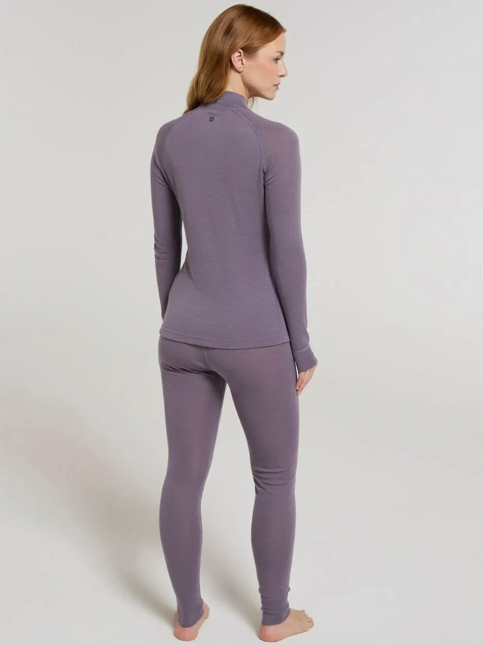 Mountain Warehouse Purple Womens Merino Zip Neck Thermal Top Best