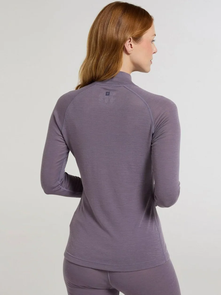Mountain Warehouse Purple Womens Merino Zip Neck Thermal Top Best