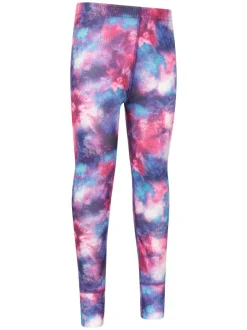 Mountain Warehouse Purple Talus Printed Baselayer-Top & Pants Set Clearance