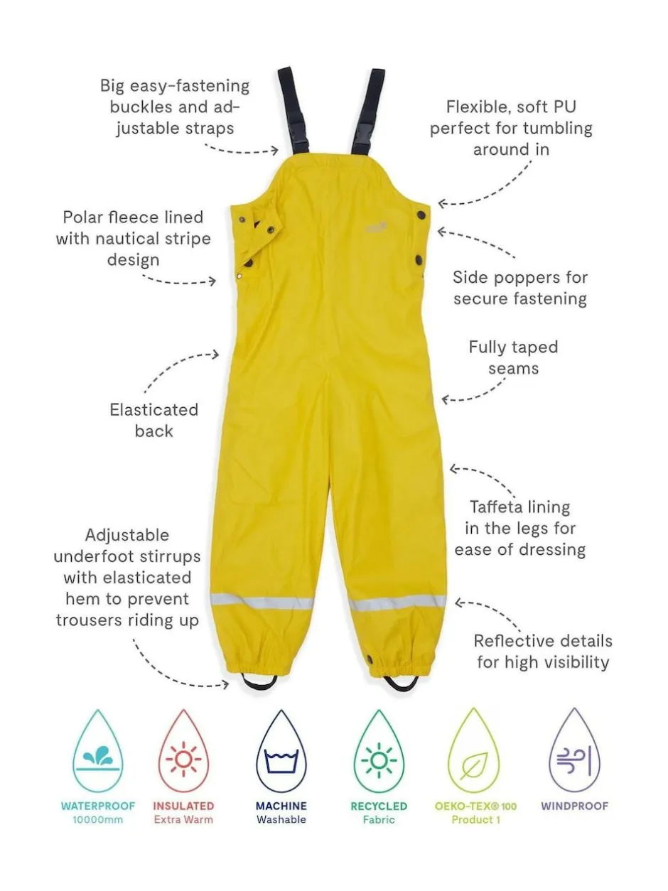 Muddy Puddles Waterproof Insulated Puddleflex Dungarees Yellow