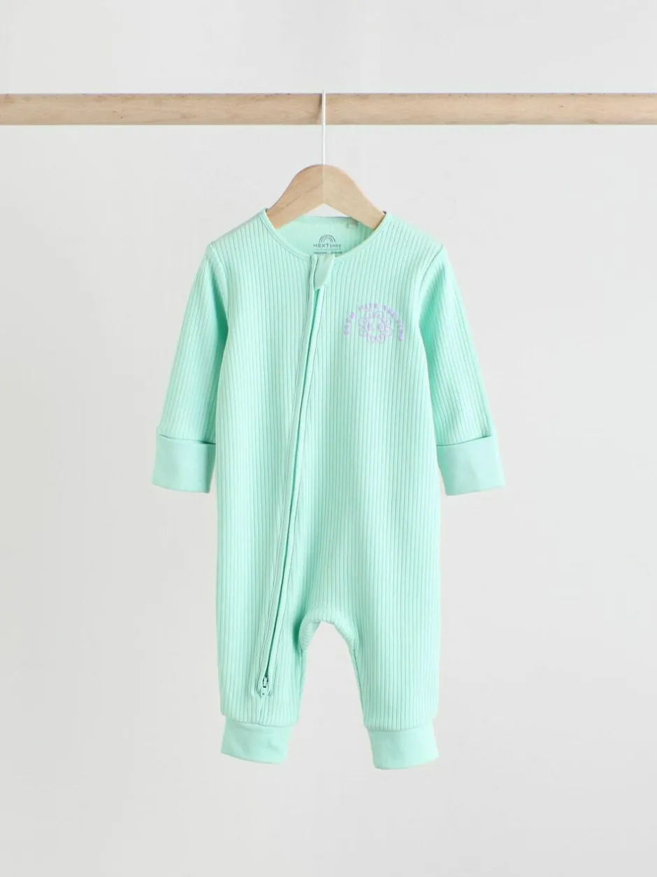 Next Multi 3 Pack Two Way Zip Baby Sleepsuits (0mths-3yrs) Hot