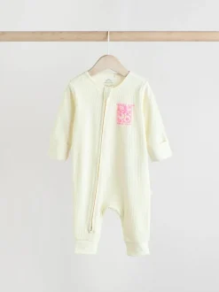 Next Multi 3 Pack Two Way Zip Baby Sleepsuits (0mths-3yrs) Hot