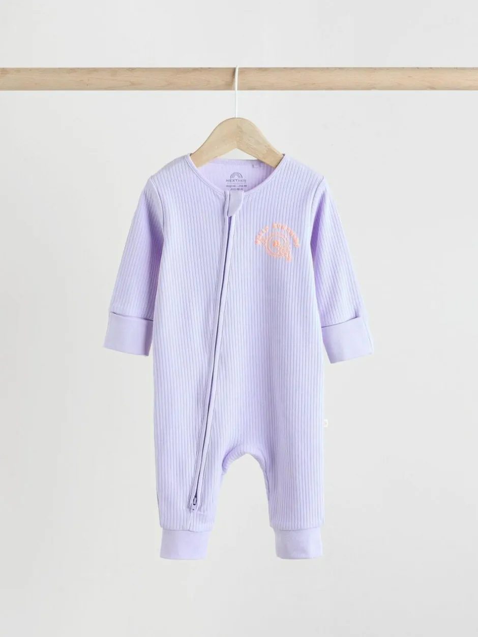 Next Multi 3 Pack Two Way Zip Baby Sleepsuits (0mths-3yrs) Hot