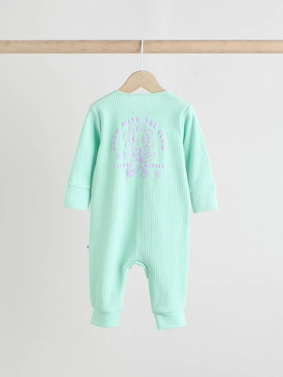 Next Multi 3 Pack Two Way Zip Baby Sleepsuits (0mths-3yrs) Hot