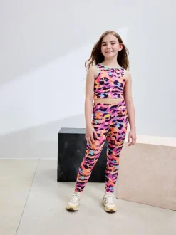 Next Sports Crop Top (5-16yrs) Multi Animal New